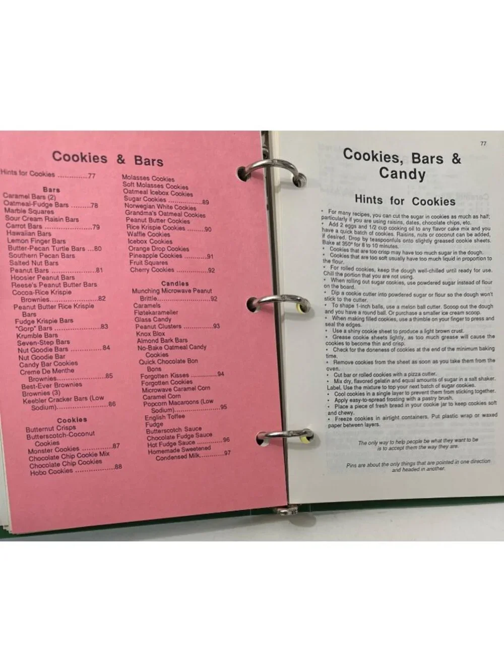 Immanuel Lutheran Church Cookbook 1987 Vtg Recipe Collection Ring Bound Canning - Picture 7 of 16